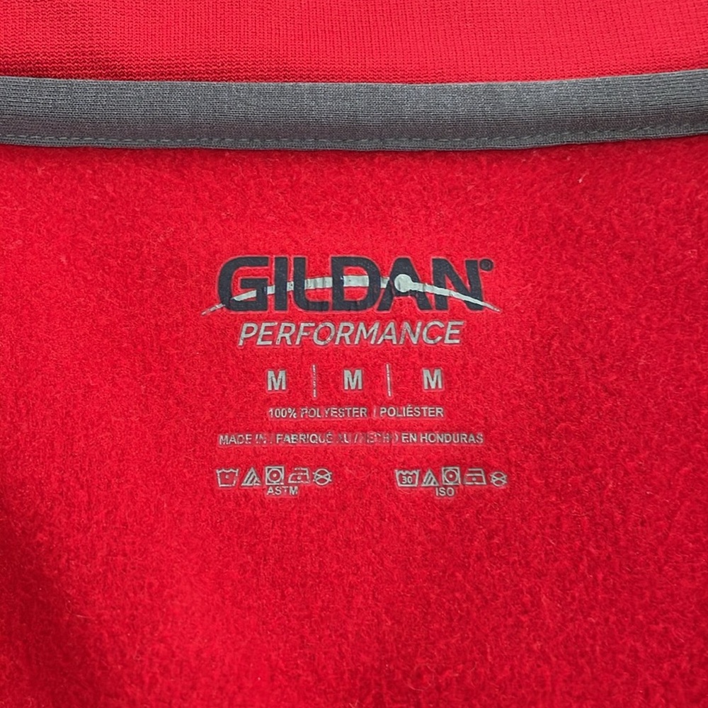 Men’s Red Gildan Performance Pullover - Picture 4 of 5